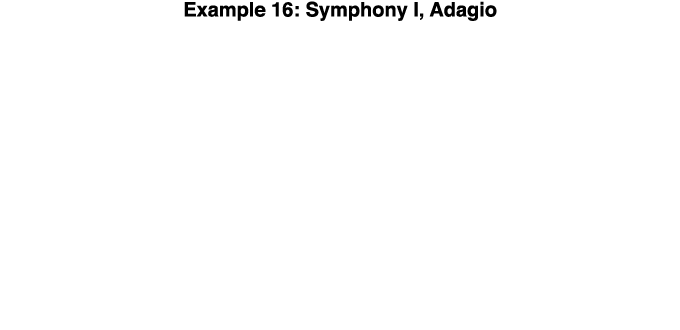 Example 16: Symphony I, Adagio  
