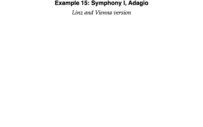 Example 15: Symphony I, Adagio Linz and Vienna version  