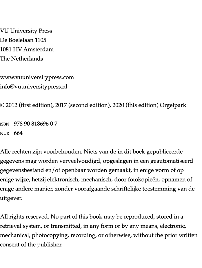   VU University Press De Boelelaan 1105 1081 HV Amsterdam The Netherlands www vuuniversitypress com info vuuniversity   