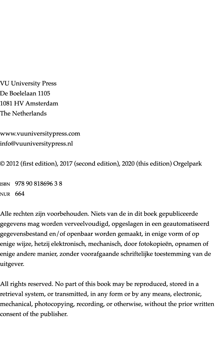     VU University Press De Boelelaan 1105 1081 HV Amsterdam The Netherlands www vuuniversitypress com info vuuniversi   