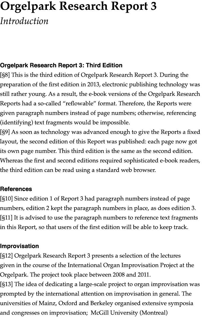 Orgelpark Research Report 3  Introduction Orgelpark Research Report 3: Third Edition   8  This is the third edition o   