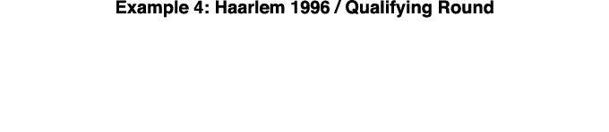 Example 4: Haarlem 1996   Qualifying Round 