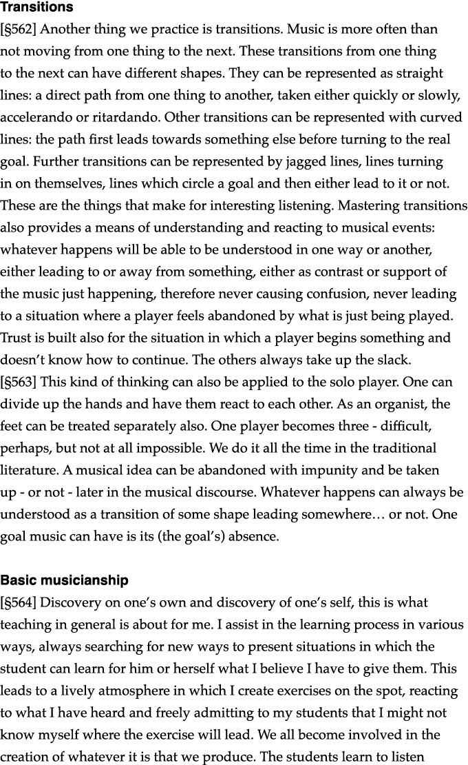 Transitions   562  Another thing we practice is transitions  Music is more often than not moving from one thing to th   
