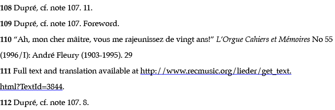 108 Dupré, cf  note 107  11  109 Dupré, cf  note 107  Foreword  110  Ah, mon cher mâitre, vous me rajeunissez de ving   