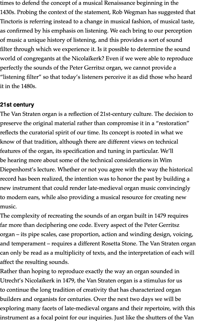 times to defend the concept of a musical Renaissance beginning in the 1430s  Probing the context of the statement, Ro   
