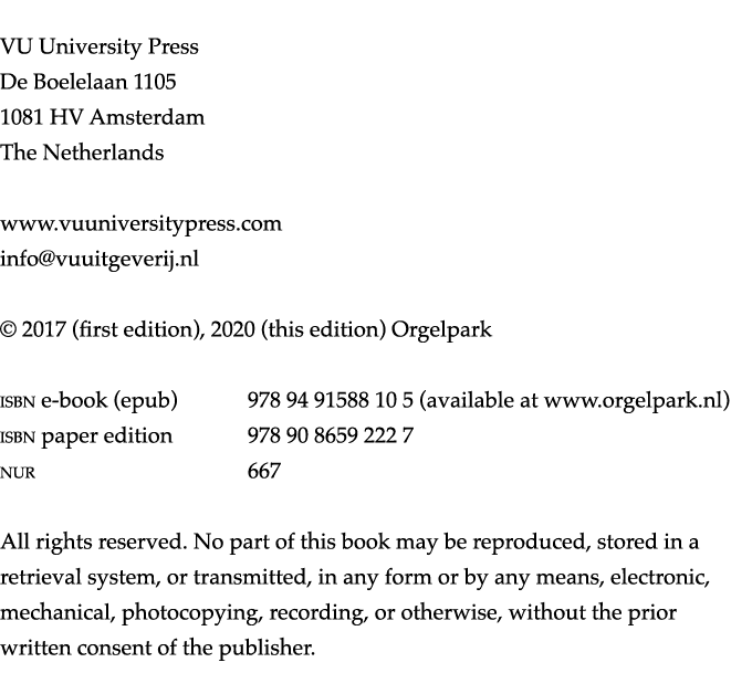  VU University Press De Boelelaan 1105 1081 HV Amsterdam The Netherlands www vuuniversitypress com info vuuitgeverij    