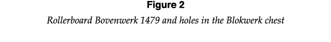 Figure 2 Rollerboard Bovenwerk 1479 and holes in the Blokwerk chest