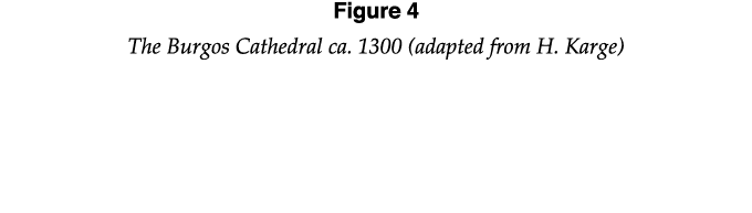 Figure 4 The Burgos Cathedral ca  1300 (adapted from H  Karge)