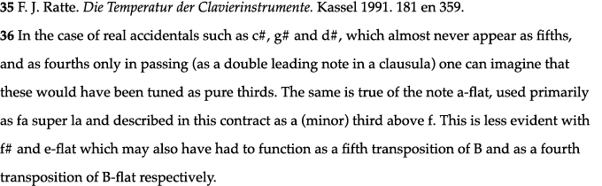 35 F  J  Ratte  Die Temperatur der Clavierinstrumente  Kassel 1991  181 en 359  36 In the case of real accidentals su   