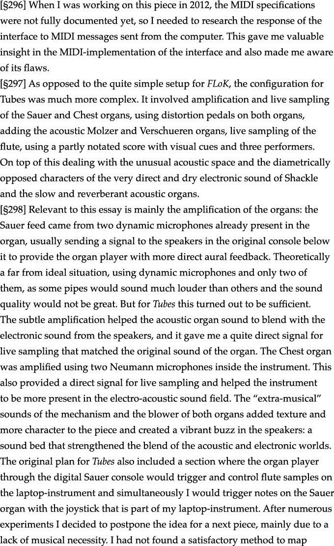   296  When I was working on this piece in 2012, the MIDI specifications were not fully documented yet, so I needed t   