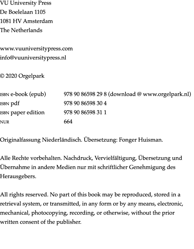 VU University Press De Boelelaan 1105 1081 HV Amsterdam The Netherlands www vuuniversitypress com info vuuniversitypr   