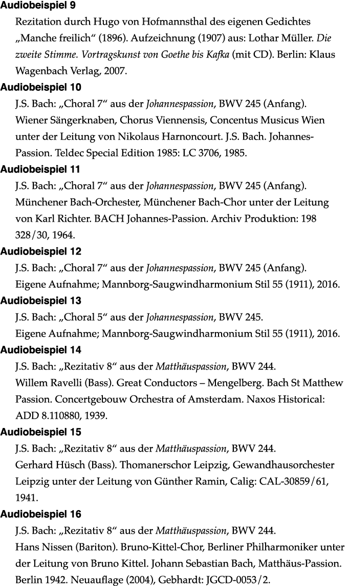 Audiobeispiel 9 Rezitation durch Hugo von Hofmannsthal des eigenen Gedichtes  Manche freilich  (1896)  Aufzeichnung (   