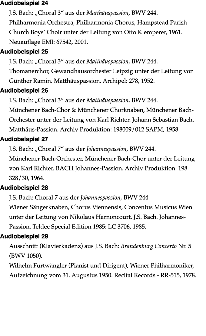 Audiobeispiel 24 J S  Bach:  Choral 3  aus der Matthäuspassion, BWV 244  Philharmonia Orchestra, Philharmonia Chorus,   