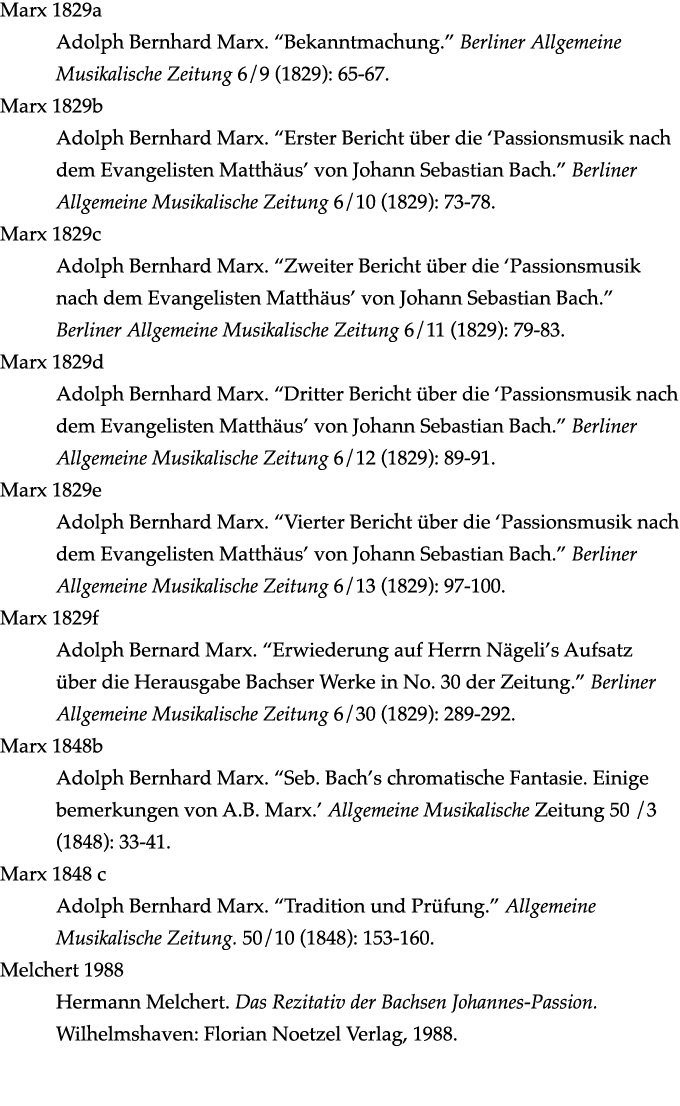 Marx 1829a Adolph Bernhard Marx   Bekanntmachung   Berliner Allgemeine Musikalische Zeitung 6 9 (1829): 65-67  Marx 1   