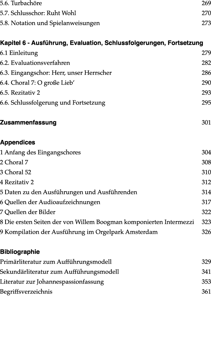 5 6  Turbachöre  269 5 7  Schlusschor: Ruht Wohl  270 5 8  Notation und Spielanweisungen  273 Kapitel 6 - Ausführung,   
