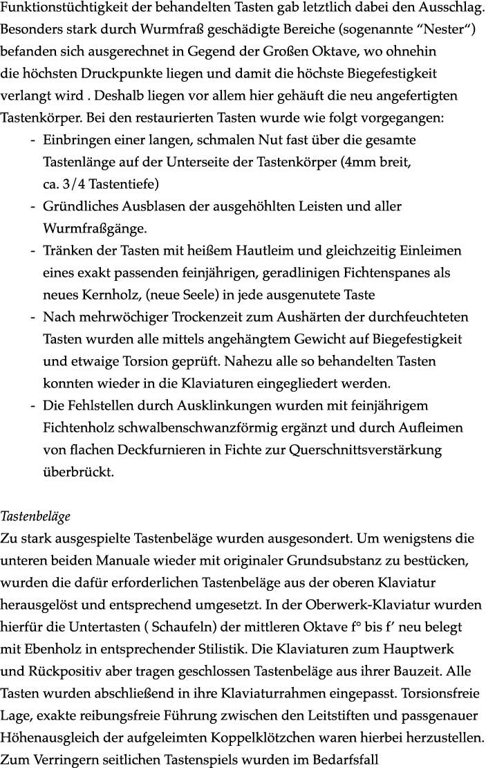 Funktionst chtigkeit der behandelten Tasten gab letztlich dabei den Ausschlag. Besonders stark durch Wurmfra gesch d...