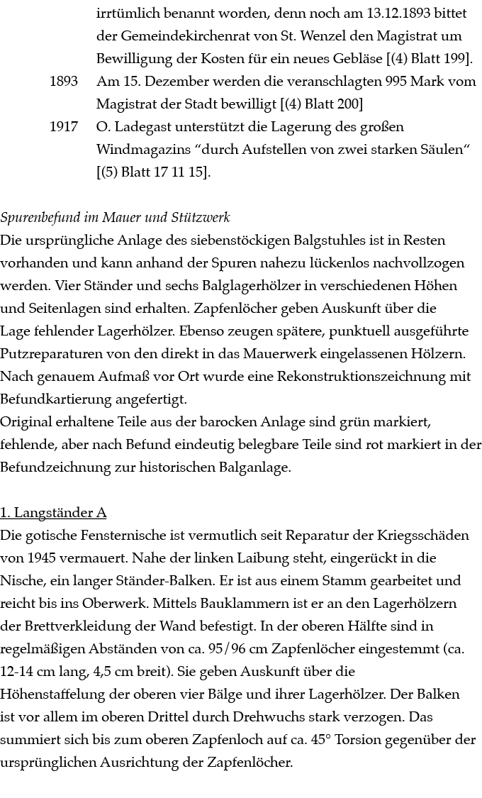 irrt mlich benannt worden, denn noch am 13.12.1893 bittet der Gemeindekirchenrat von St. Wenzel den Magistrat um Bewi...