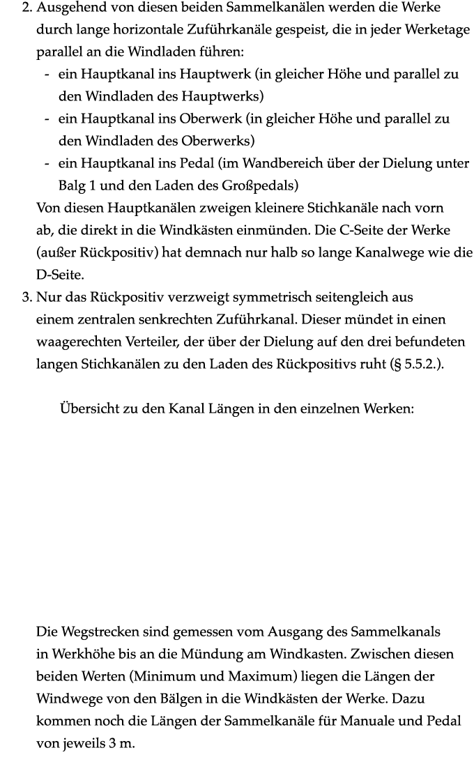 2. Ausgehend von diesen beiden Sammelkan len werden die Werke durch lange horizontale Zuf hrkan le gespeist, die in j...